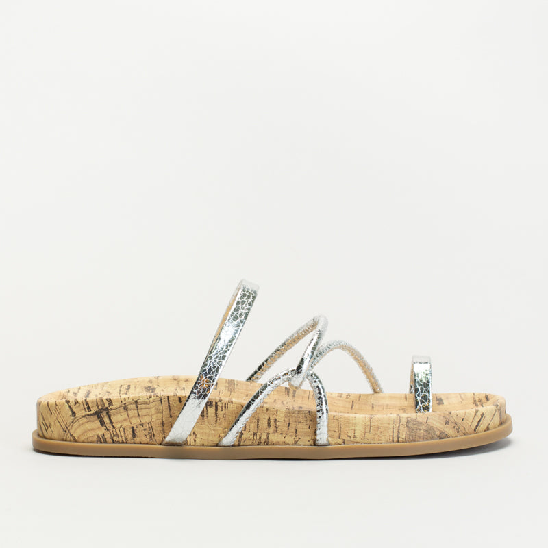 Slip On Cork Sock With Toe Ring Detail