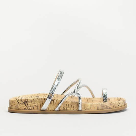 Slip On Cork Sock With Toe Ring Detail