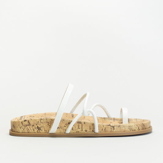 Slip On Cork Sock With Toe Ring Detail