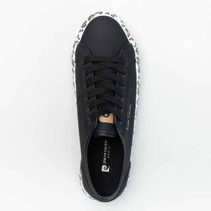 Pc Lace Up Sneaker With Animal Print Outsole _ 166554