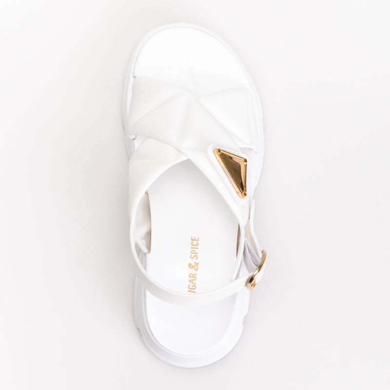 CROSS OVER PLATFORM SANDAL