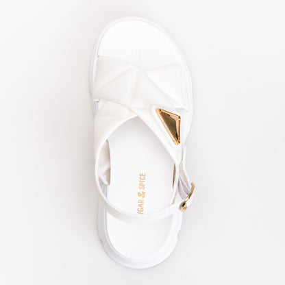 CROSS OVER PLATFORM SANDAL