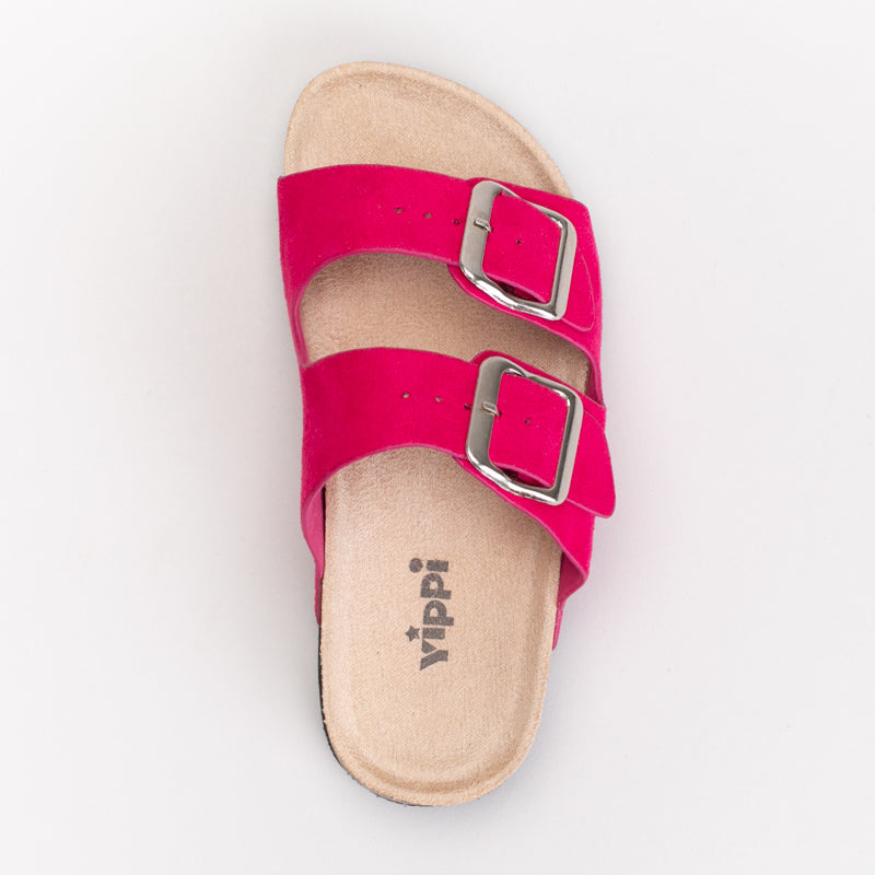 HOT PINK TWO BAND MULE