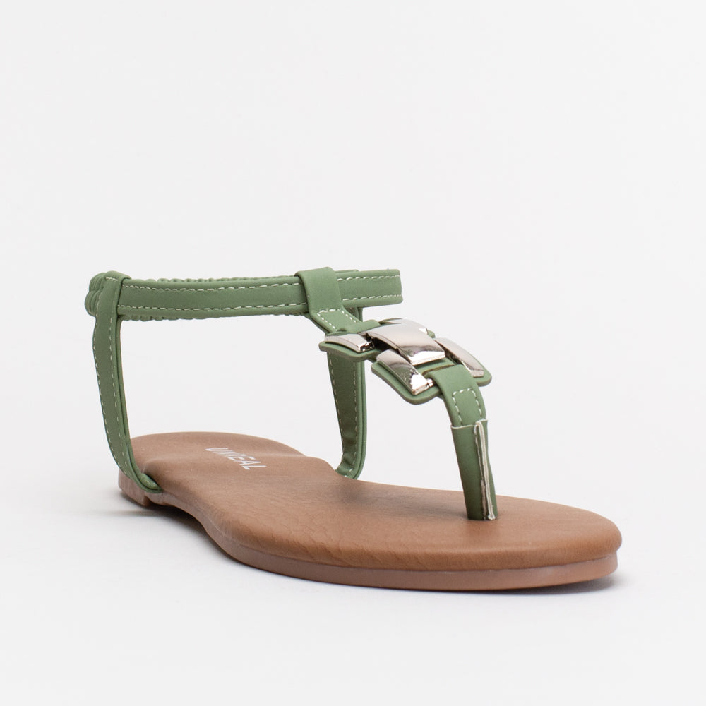 Metal Trim  Thong Flat Sandal