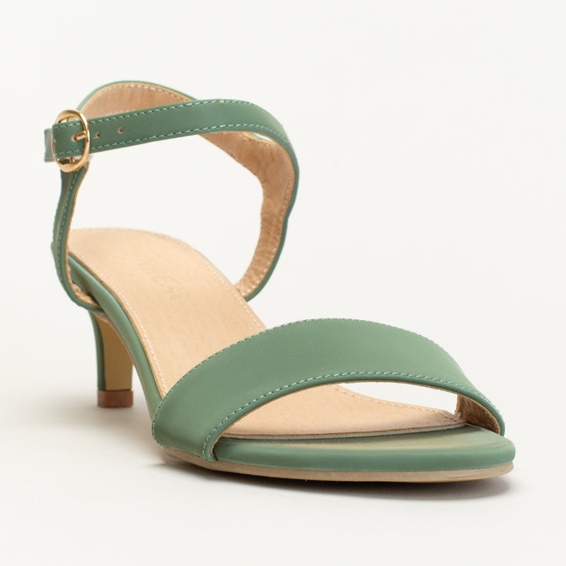 Kitten Heel With Solid Vamp Strap
