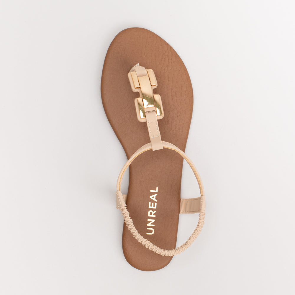 Metal Trim  Thong Flat Sandal