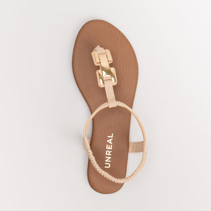 Metal Trim  Thong Flat Sandal