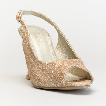 Ladies lace slingback court
