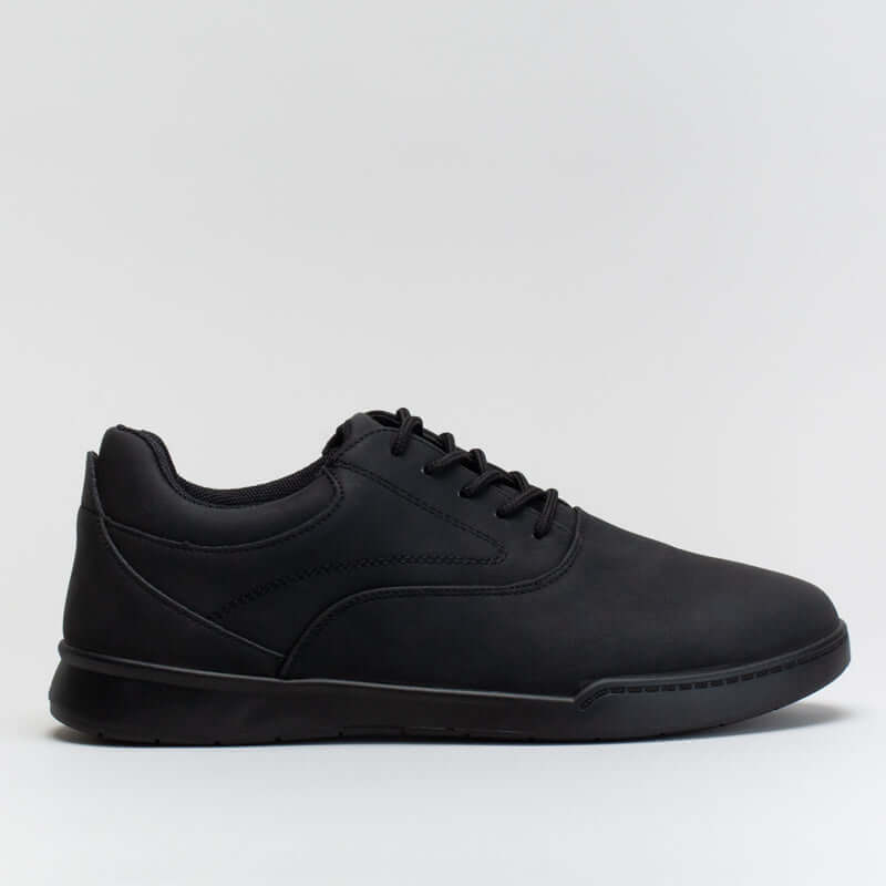 Stitching details lace up-BLACK _ 161541