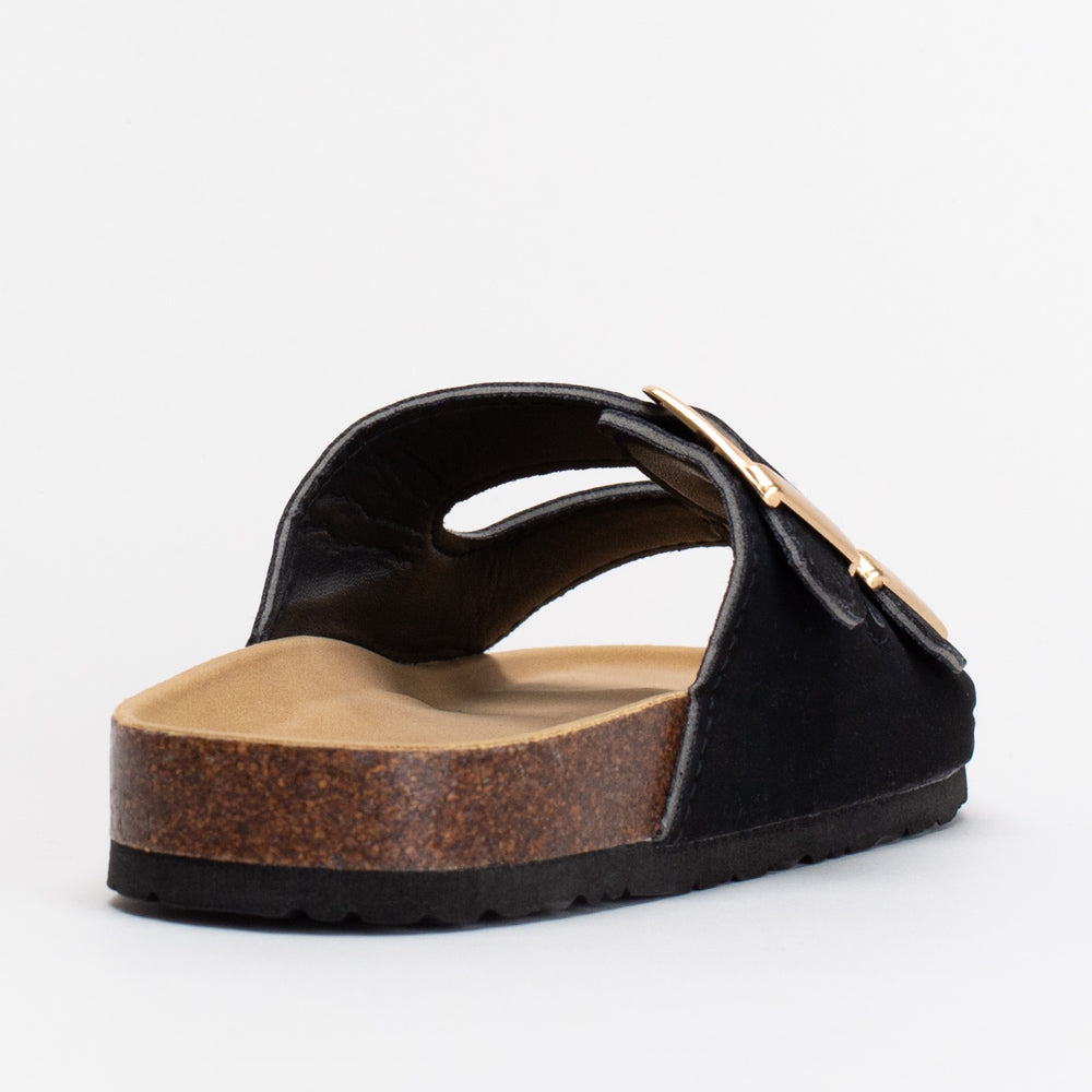 DOUBLE BUCKLE MULE SLIDE