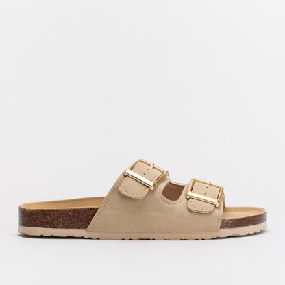 Double Buckle Mule Slide