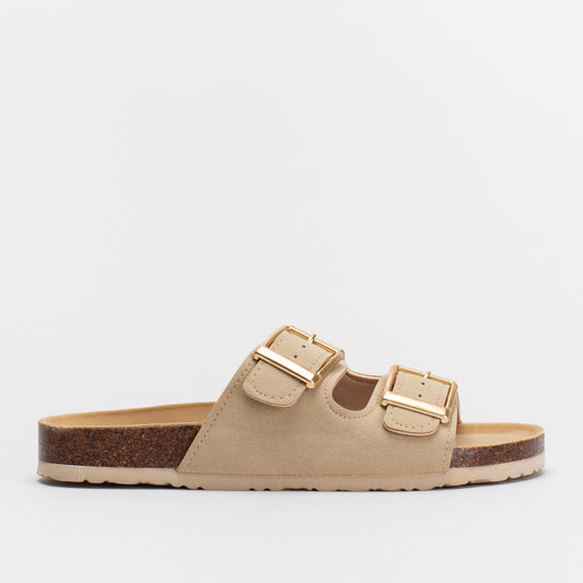 Double Buckle Mule Slide