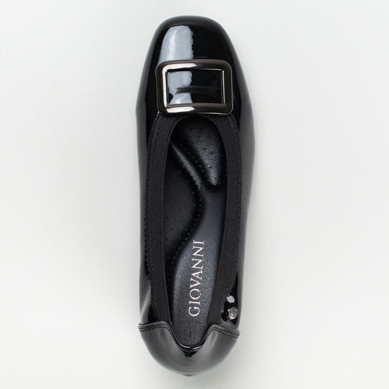 BLOCK HEEL WITH OVERSIZED TRIM