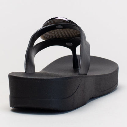 WEDGE THONG SANDAL WITH TRIM