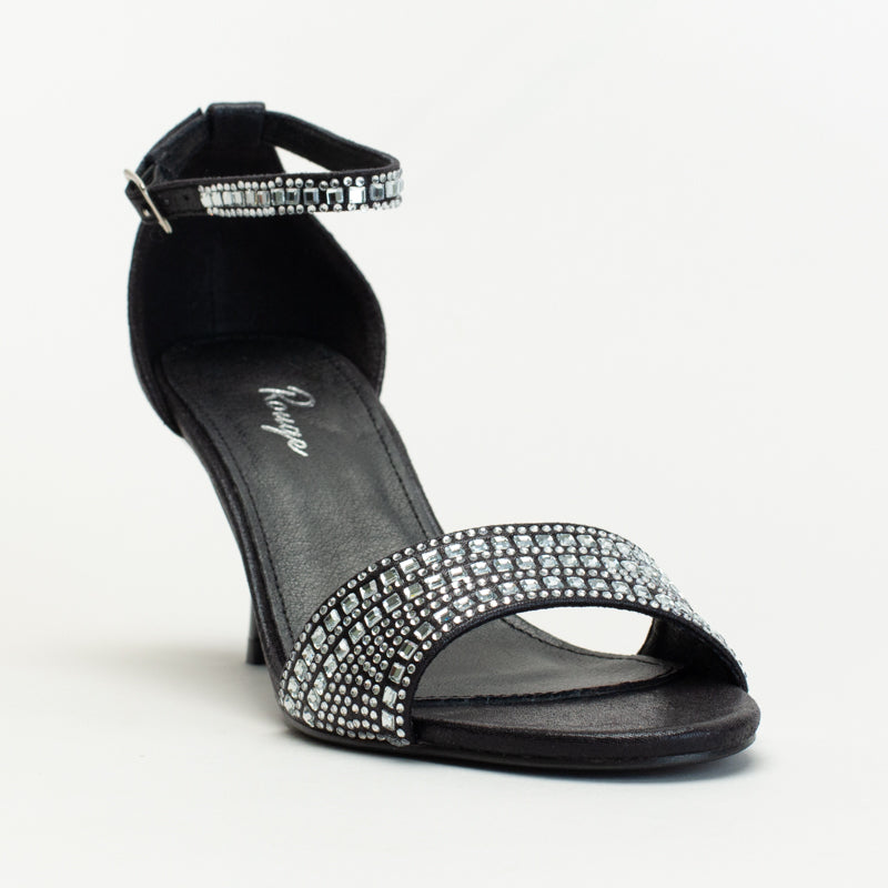 Ladies beaded sandal with ankle strap