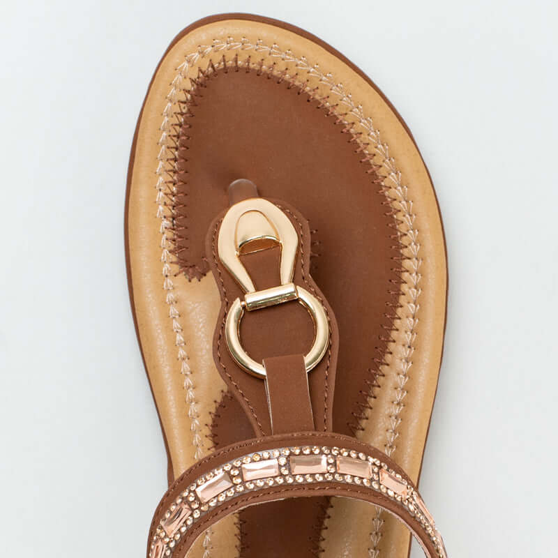 Comfort sandal with trim detail _ 162475