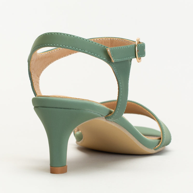 Kitten Heel With Solid Vamp Strap