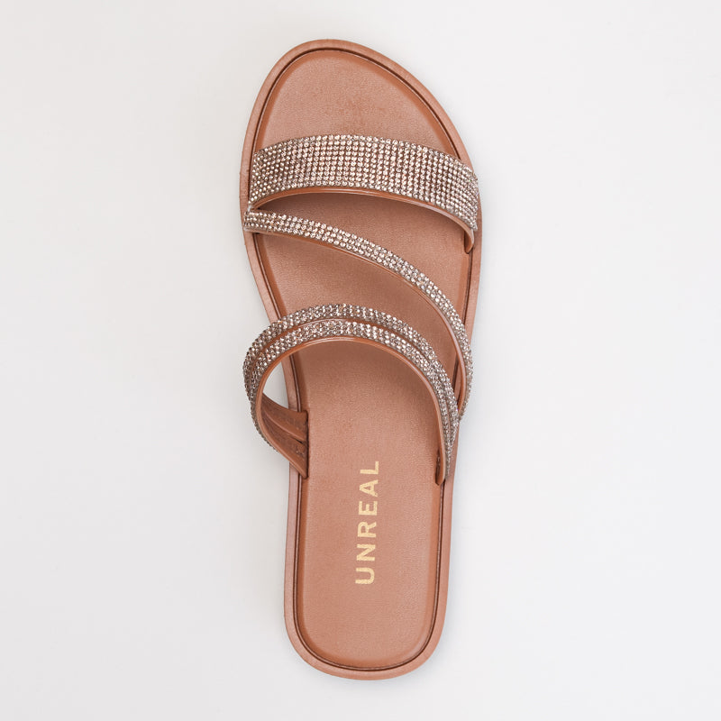 ASYMMETRICAL DIAMANTE SLIDE