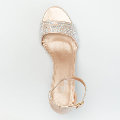 Ladies beaded sandal with ankle strap