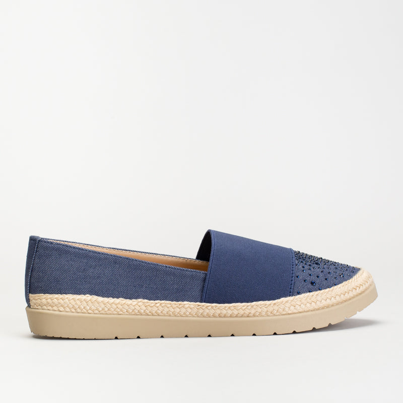 Slip On With Broad Elastic And Rhinestone Detail _ 166384