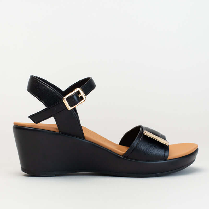 BATA COMFIT WEDGE WITH METAL TRIM