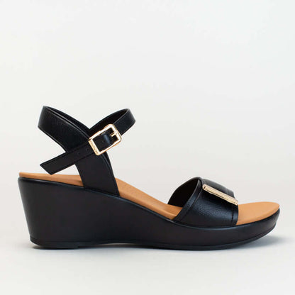 BATA COMFIT WEDGE WITH METAL TRIM