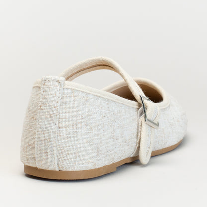 Mary Jane Pump Linen