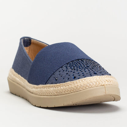 Slip On With Broad Elastic And Rhinestone Detail _ 166384