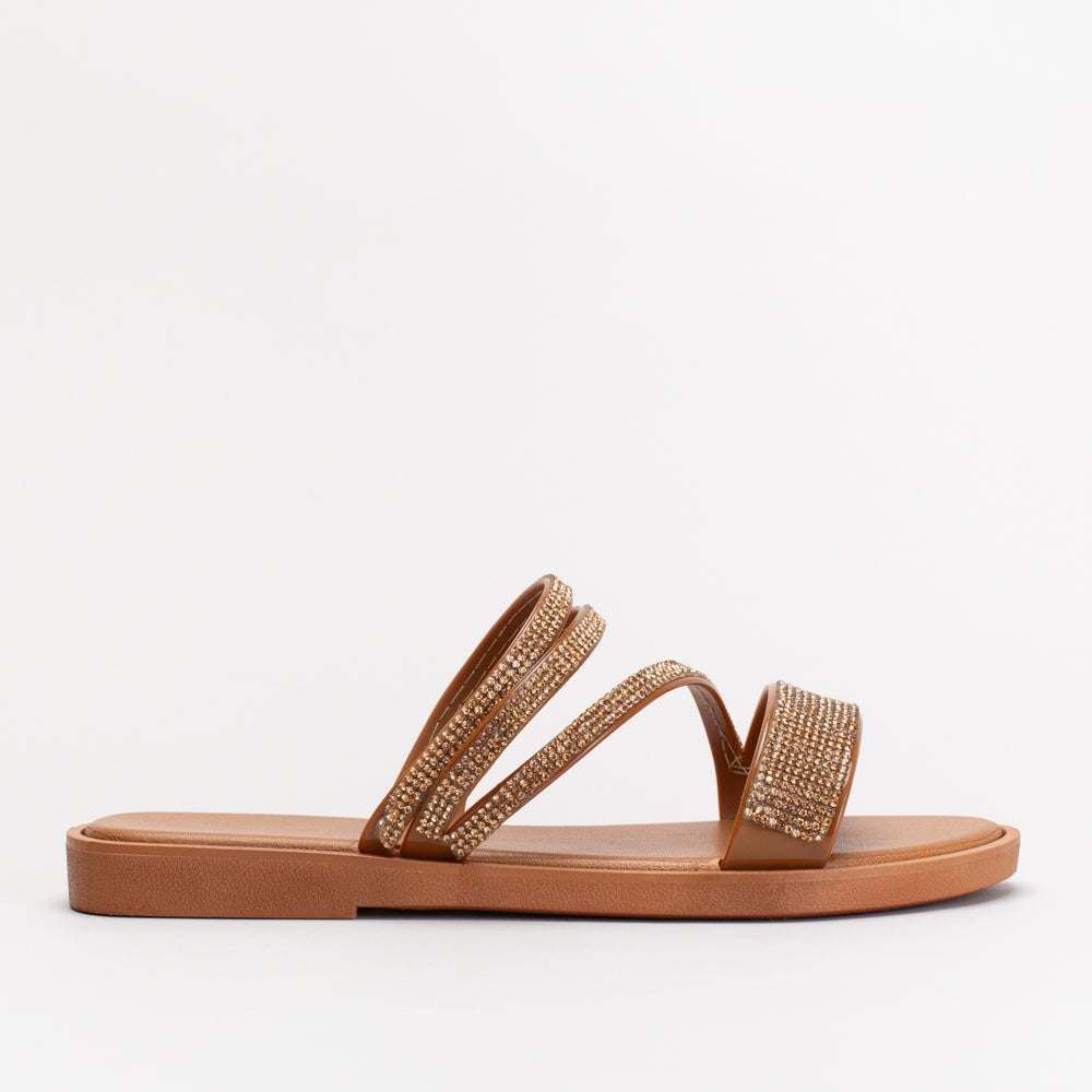 Jelly Diamante Mule Sandal