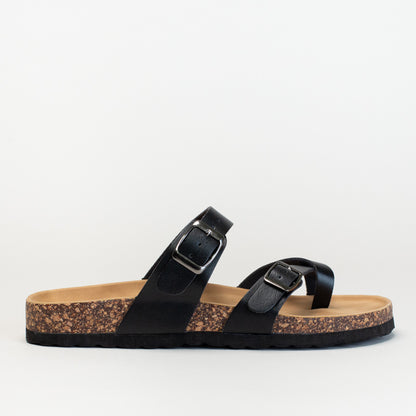 Unreal Ladies Toe Post Double Buckle Sandal