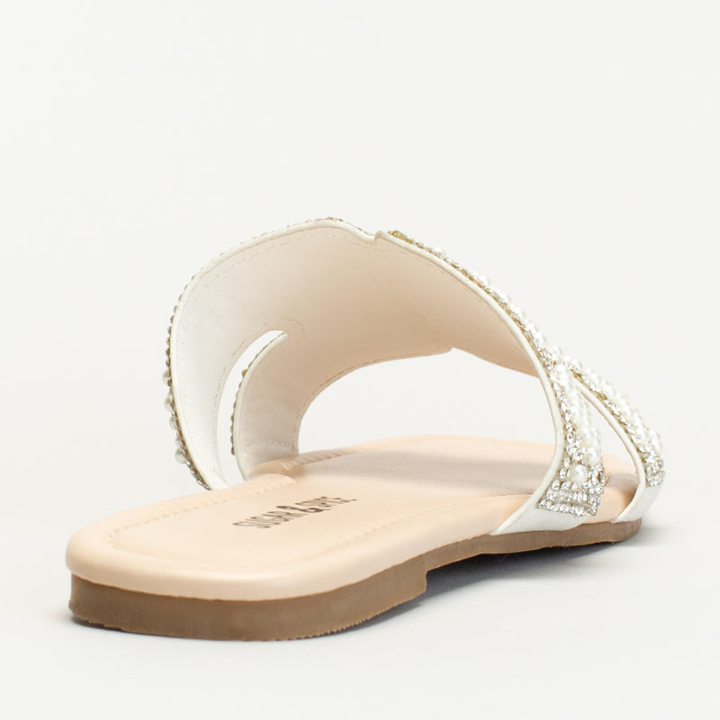 Pearl encrusted sandal