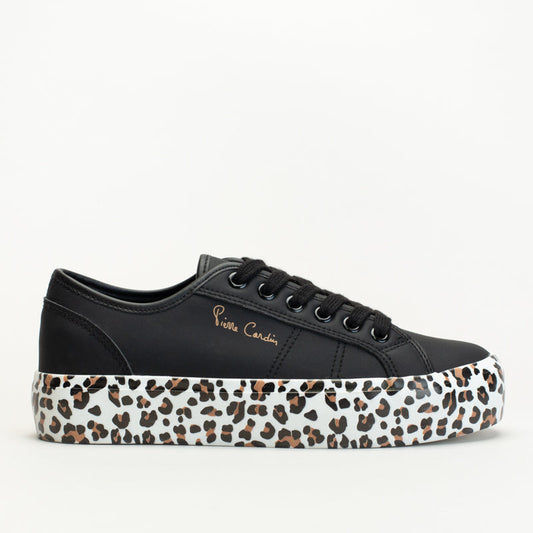 Pc Lace Up Sneaker With Animal Print Outsole _ 166554