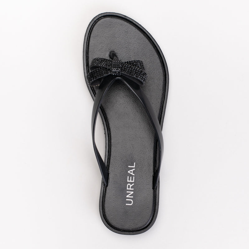 Jelly Mule With Diamante Bow _ 166372