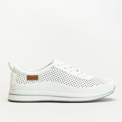 Pc Lace Up Sneaker With Pin Punch Detail _ 166553