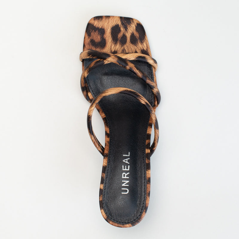 Leopard Strappy Low Heel