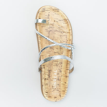 Slip On Cork Sock With Toe Ring Detail