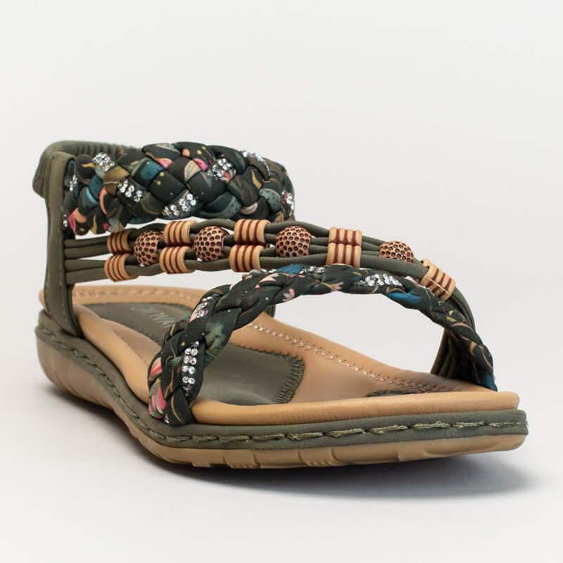 Giovanni Asymetrical Beaded Sandal