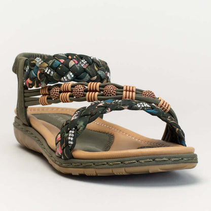 Giovanni Asymetrical Beaded Sandal