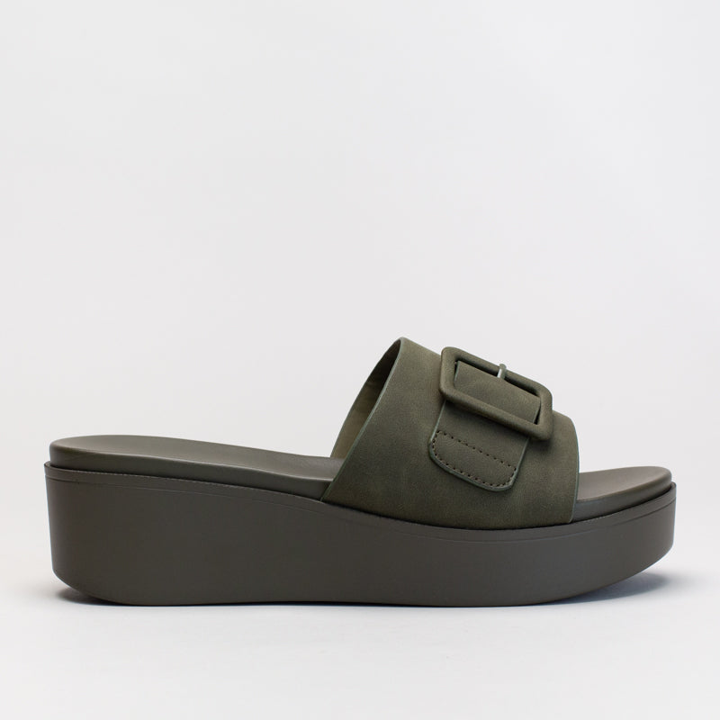 Platform Mule With Buckle Trim