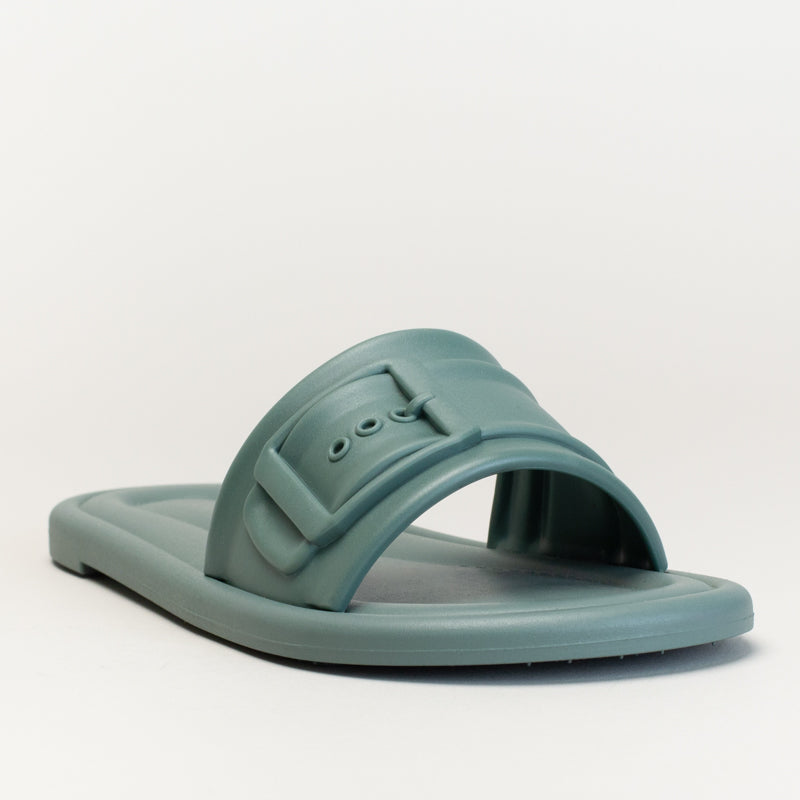 MOCK BUCKLE SLIDE-GREEN