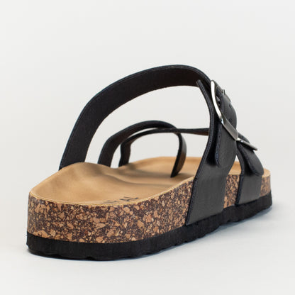 Unreal Ladies Toe Post Double Buckle Sandal