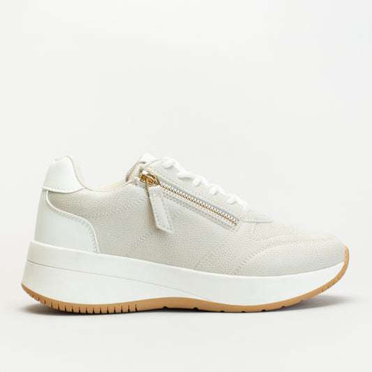 Wedge Sneaker With Side Zip