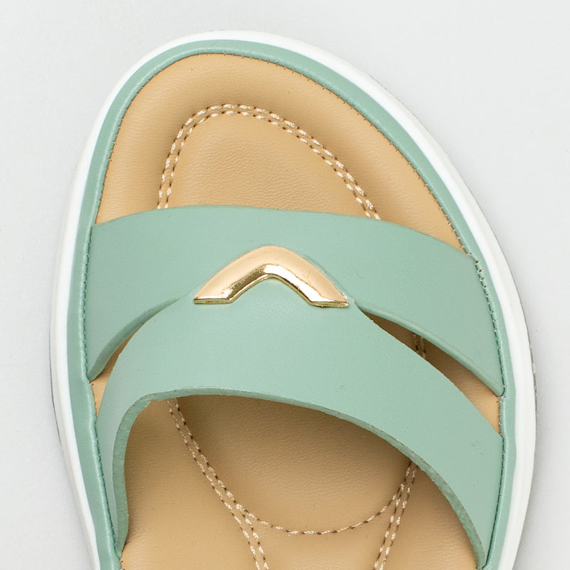 Comfort metal trim sandal _ 167713