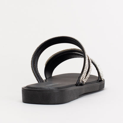 Jelly Diamante Mule Sandal