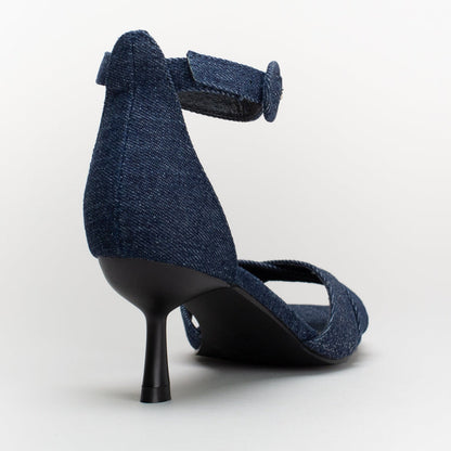 KITTEN HEEL WITH CROSS OVER STRAP