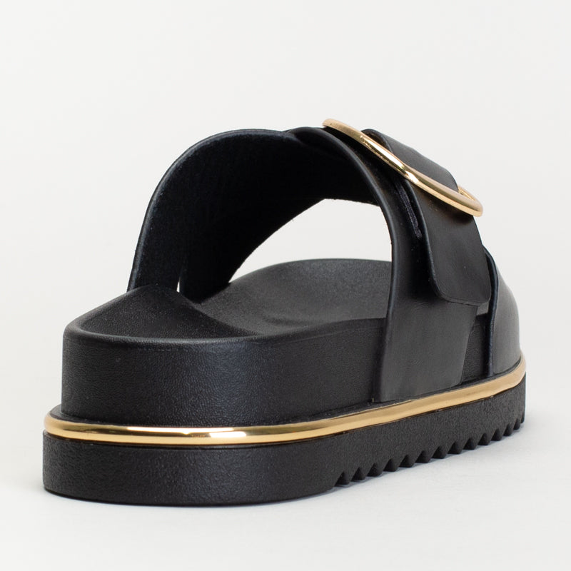 Crossover Sandal With Side Buckle _ 166440