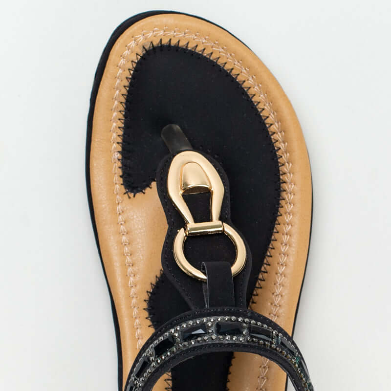 Comfort sandal with trim detail _ 162472