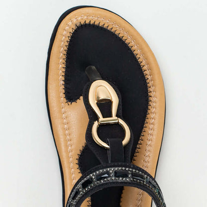 Comfort sandal with trim detail _ 162472