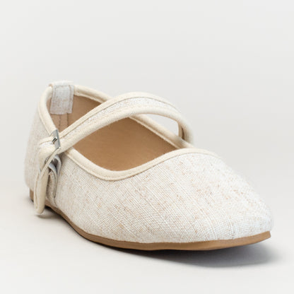 Mary Jane Pump Linen