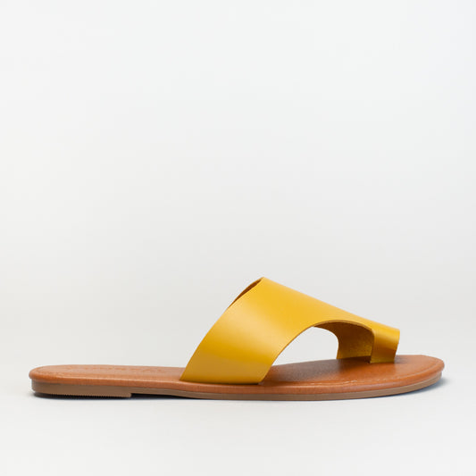 Leather Toe Ring Mule